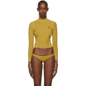 ABYSSE Yellow Neoprene Swim Top Size S